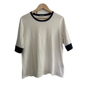 Outerknown White and Navy Tee